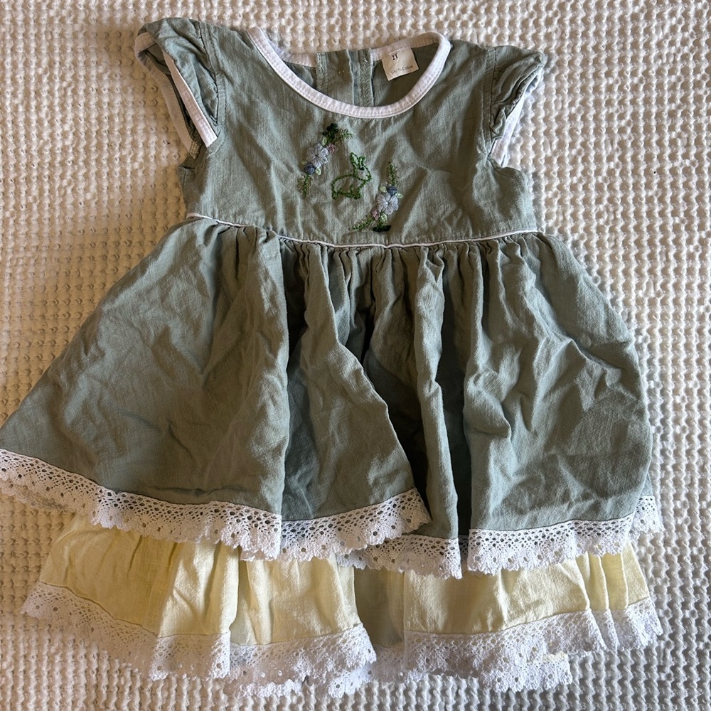 Embroidered bunny dress